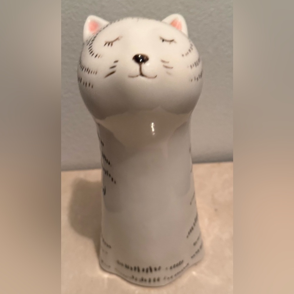 Black & White stripped cat night light. 10” H battery operated. - Picture 5 of 16